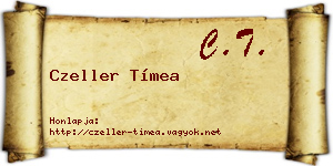 Czeller Tímea névjegykártya