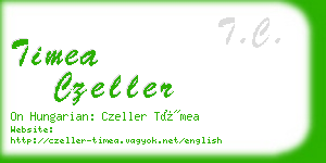timea czeller business card